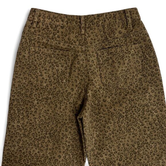 Altar'd State Nash Cheetah Animal Print Wide Leg Pants S Boho High Waist - Picture 6 of 9